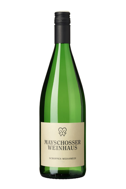 Schoppen Weißwein halbtrocken, Winzergenossenschaft Mayschoß-Altenahr, 1-Liter-Flasche